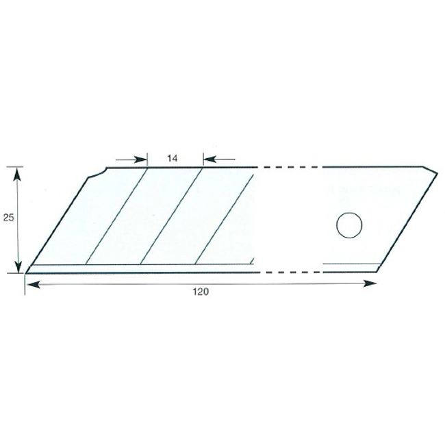 Vendita online Lama cutter 25 mm. - 10 pezzi